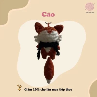 Móc Khóa Len Cáo Đỏ