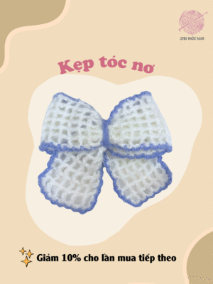 Kẹp tóc nơ len xinh