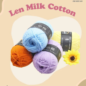 Len milk cotton 50g: Lựa chọn tuyệt vời cho sản phẩm handmade mềm mịn