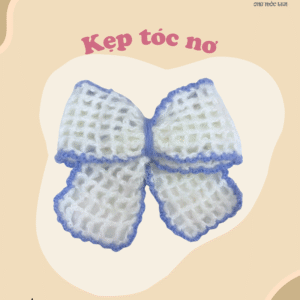 Kẹp tóc nơ len xinh