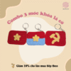 Combo 3 móc khóa lá cờ